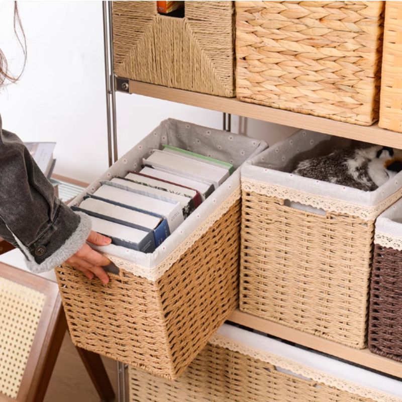 No.LPDZ01 定製手工編織收納筐 1個起訂 客製尺寸 居家櫃體專用收納籃