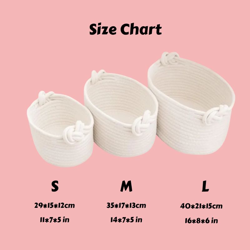 No.CG-BZ02 客製化手工棉繩收納籃 可印名字&圖案 嬰兒禮物 居家收納 節慶禮籃