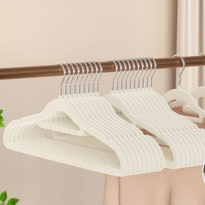 No.221 organizer recommends environmentally friendly translucent flocking, traceless and non-slip clothes hangers 【20 pieces】