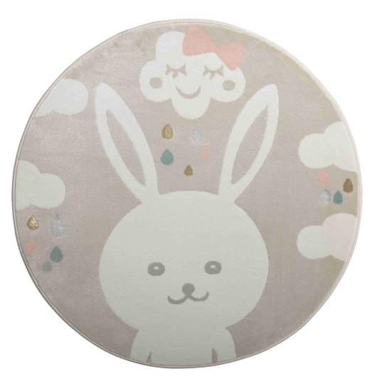 No.F-02 Türkiye imported Nordic cartoon rabbit round carpet children's room layout