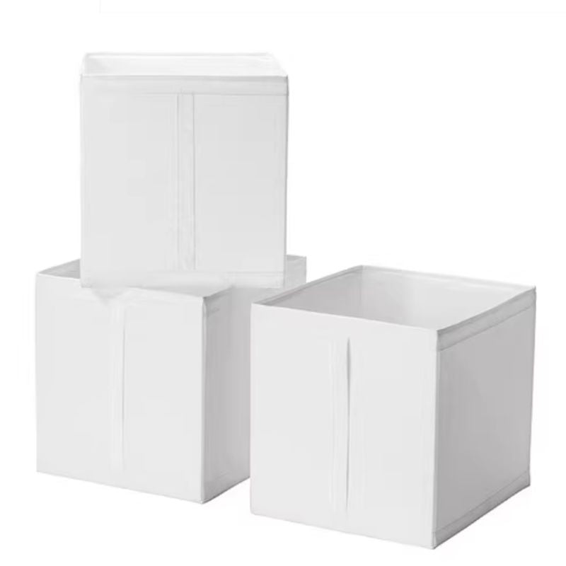 No. XJ02 Customized Storage Boxes - Minimum order of 4 pieces, custom sizes available, concealed handle design, foldable, washable, quick production.