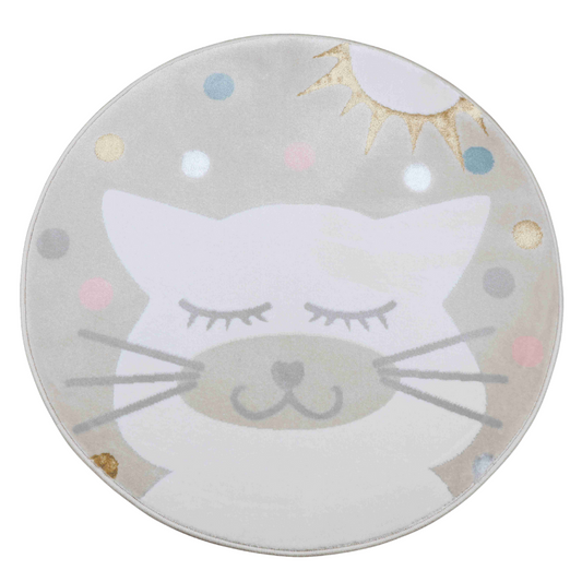 No.F-04 Türkiye imported Nordic cartoon cat round carpet children's room layout