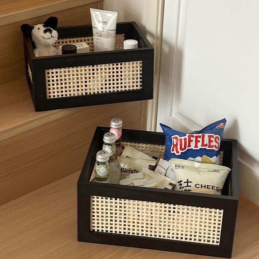 No.2545 retro solid wood storage basket storage box toy jewelry wooden drawer storage box