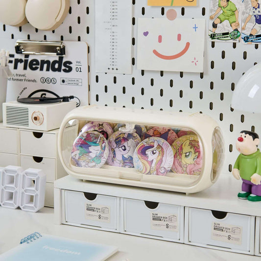 No.QH-3002-2 Anime badge storage box dustproof and moisture-proof display box Baji stand space capsule storage box wall-mounted table dual-purpose magnetic suction opening and closing