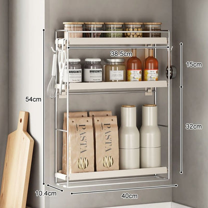 No.BG35 condiment storage rack wall-mounted countertop wall-mounted condiment rack corner punch-free wall kitchen condiment rack narrow