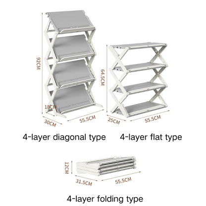 No.DF024 multi-layer installation-free folding shoe rack shoe storage artifact