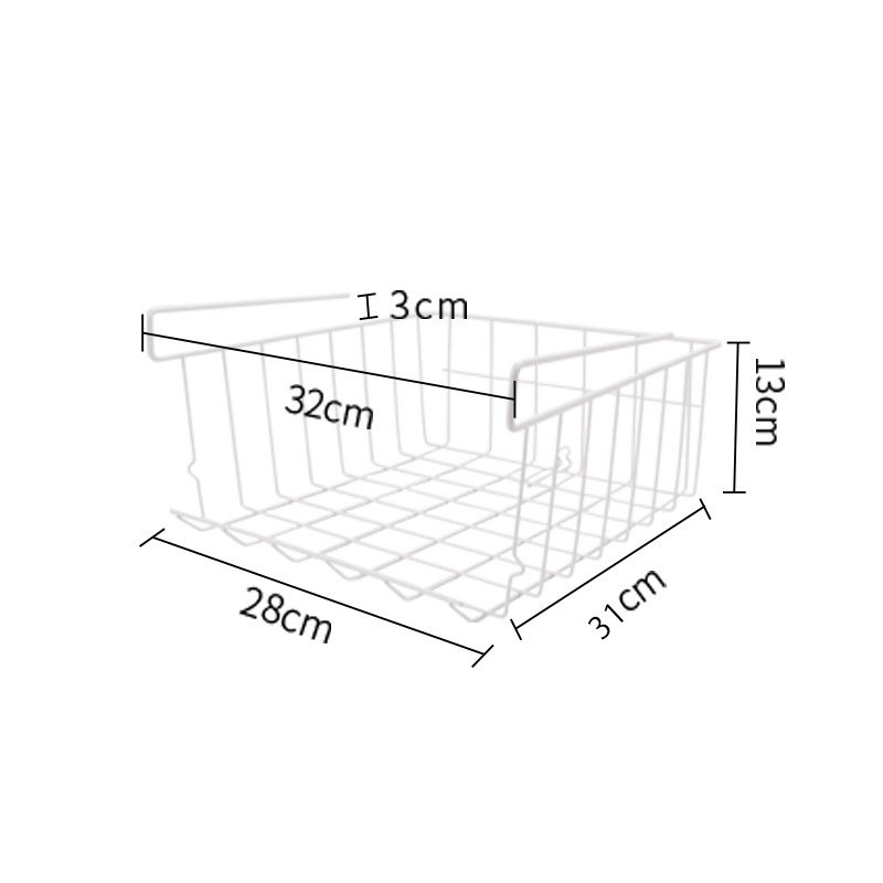 No.SYB-301B廚房吊櫃下掛籃置物架 分層整理架 衣櫃懸掛式可疊加收納架