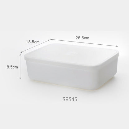 No.S8545-S8550塑料白色收納盒 帶蓋收納箱儲物箱膠箱【4件起批】