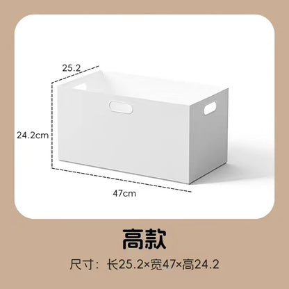 No.MZ01白色直角收納盒 書架整理 辦公室整理 整理膠箱