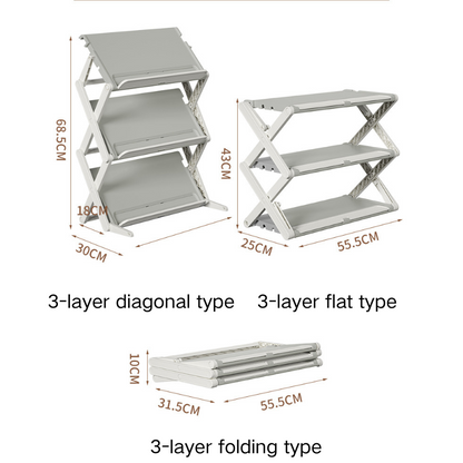 No.DF024 multi-layer installation-free folding shoe rack shoe storage artifact