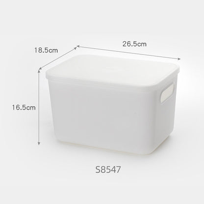 No.S8545-S8550塑料白色收納盒 帶蓋收納箱儲物箱膠箱【4件起批】