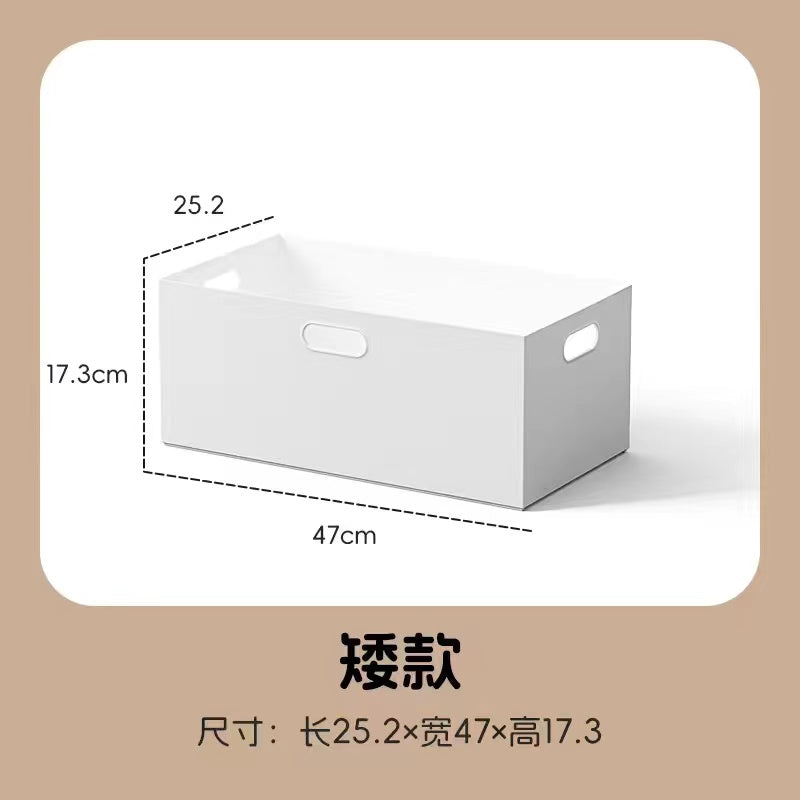 No.MZ01白色直角收納盒 書架整理 辦公室整理 整理膠箱