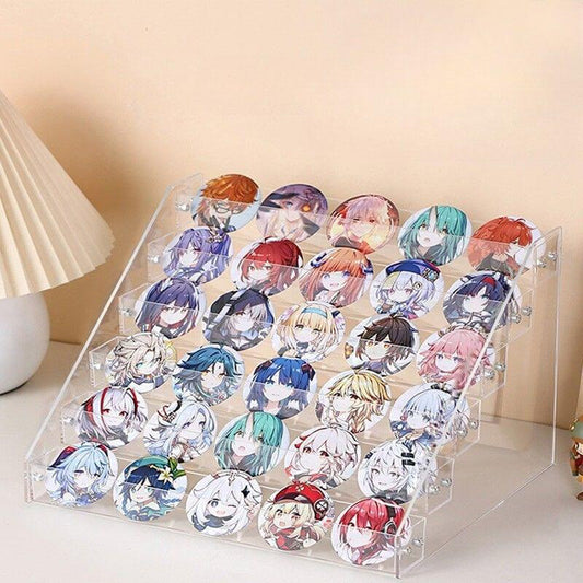 No.xybp99 Acrylic Baji Display Stand Transparent Badge Storage Rack Anime Peripheral Multi-layer Display Stand Large Capacity Optional Specifications High Transparency Clear at a Glance