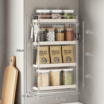 No.BG35 condiment storage rack wall-mounted countertop wall-mounted condiment rack corner punch-free wall kitchen condiment rack narrow