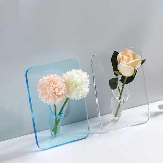 No.B2304003 acrylic photo frame vase ins style creative transparent simple desktop ornaments high-end decorative hydroponic vase