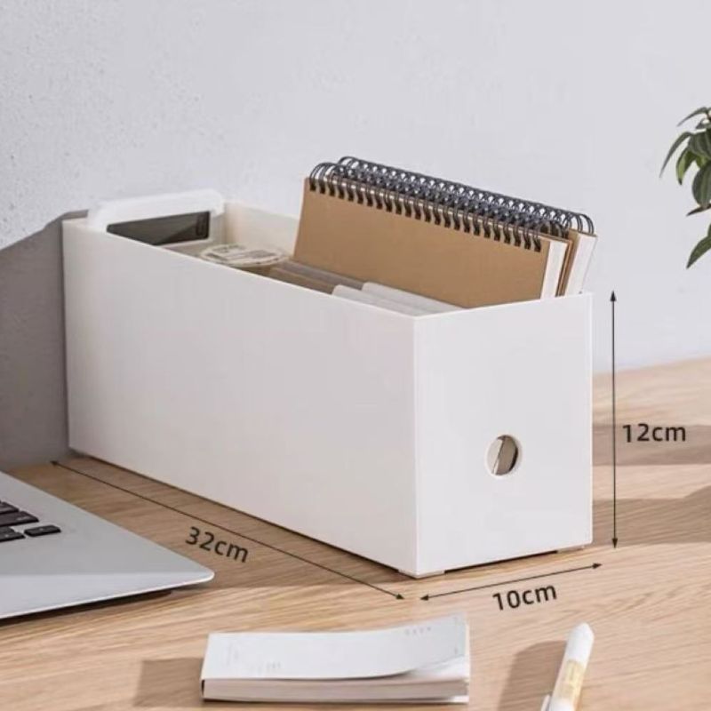 No.MZ01白色直角收納盒 書架整理 辦公室整理 整理膠箱