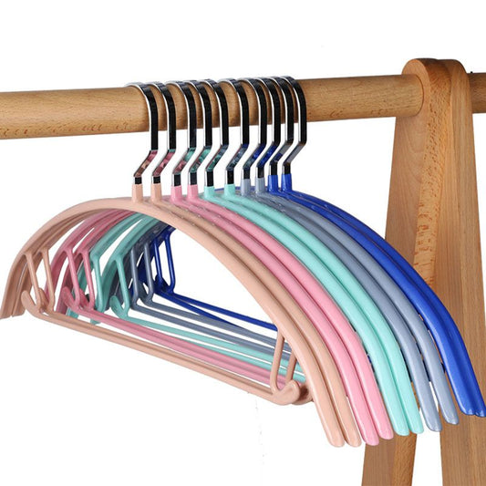 No.312 Plastic dipped metal curved non-slip wet and dry clothes hanger [20 pieces]