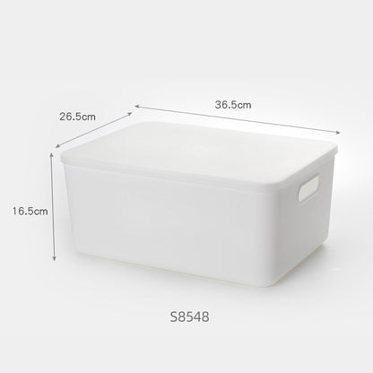 No.S8545-S8550塑料白色收納盒 帶蓋收納箱儲物箱膠箱【4件起批】