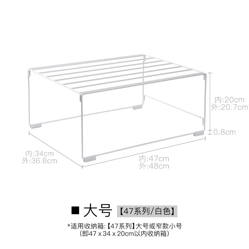 No.968121 48cm鐵藝分層架 衣櫃可拆卸可疊加收納箱儲物箱多層整理抽屜式置物架 搭配No.968088收納盒使用