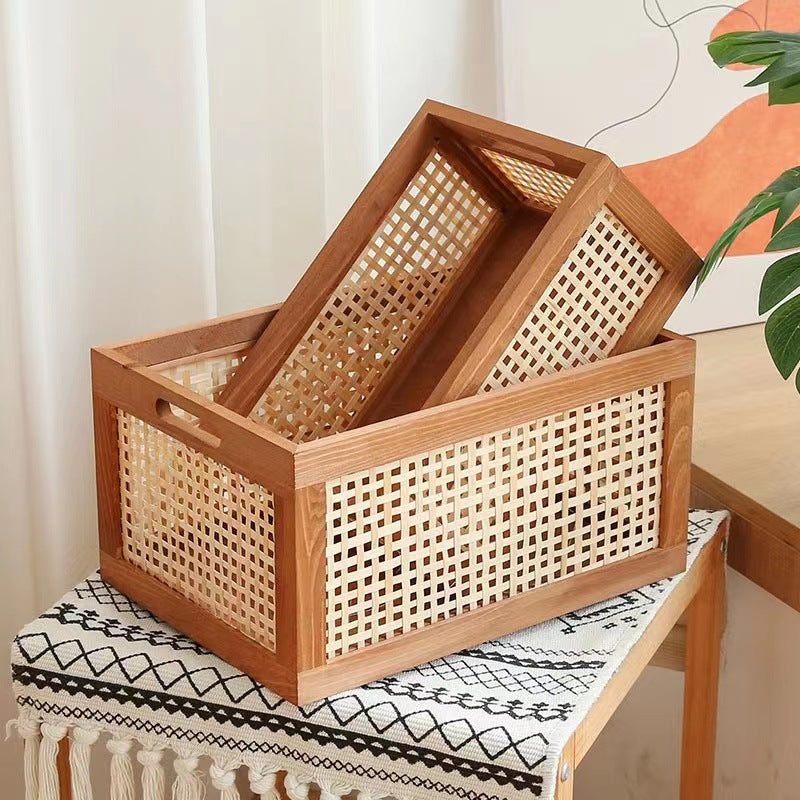 No.2545 retro solid wood storage basket storage box toy jewelry wooden drawer storage box