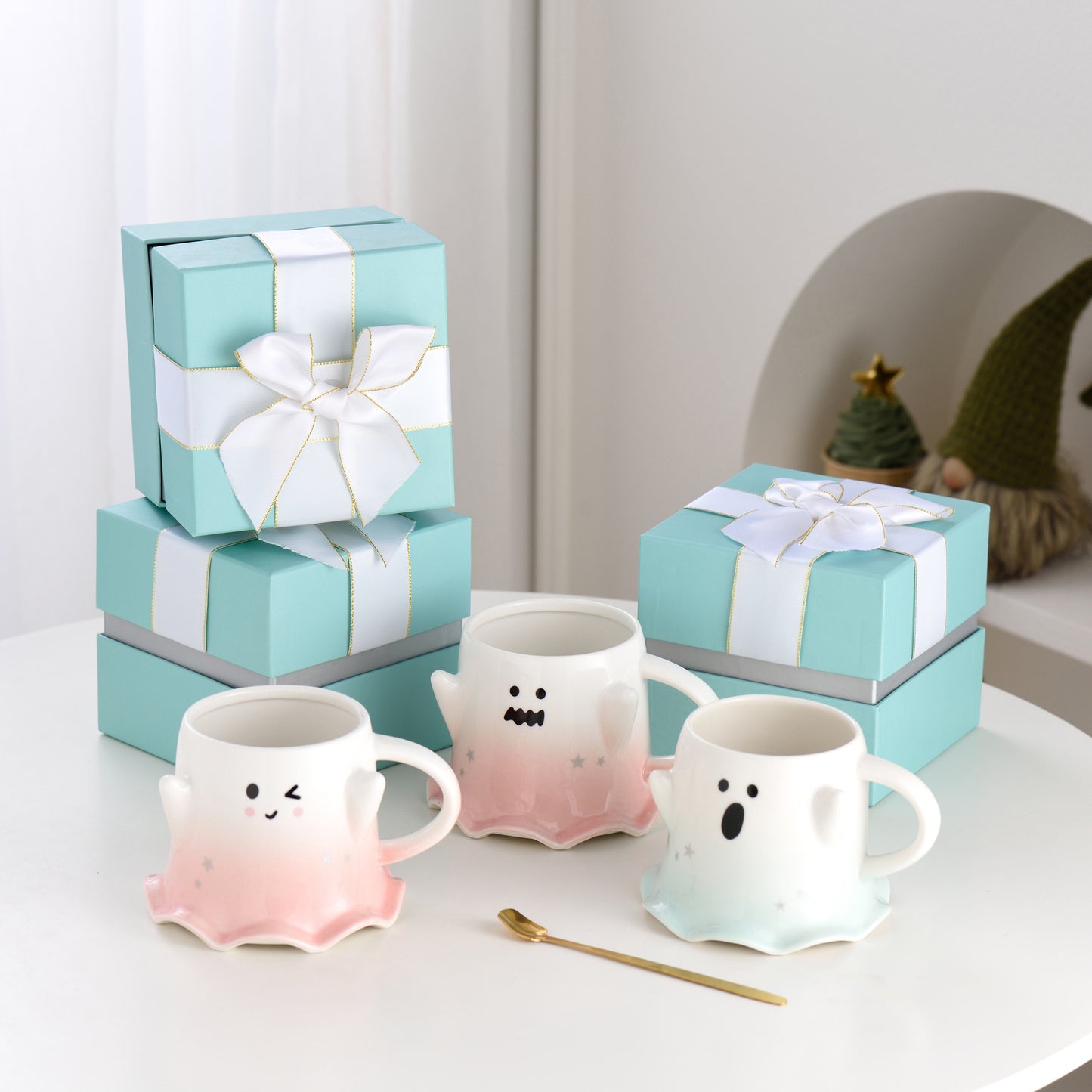 No.A168864545 Halloween Christmas Water Cup Elf Mug Gift Cup Souvenir Christmas Gift Cute Ghost Water Cup