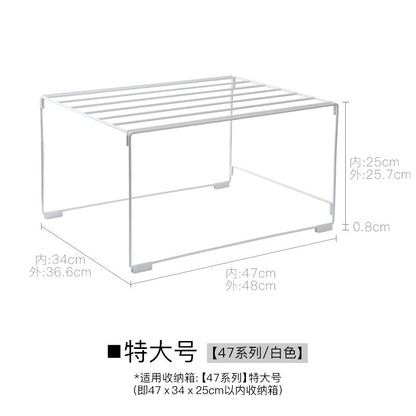 No.968121 48cm iron layered rack wardrobe detachable and stackable storage box storage box multi-layer organizer drawer-type storage rack used with No.968088 storage box