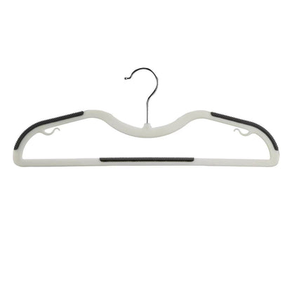 No.060 Short Neck Clothes Hanger Anti-slip Seamless Low Neck Plastic Clothes Hanger Short Neck Ultra Short Saves Vertical Space Short Neck Clothes Hanger (20 pieces)