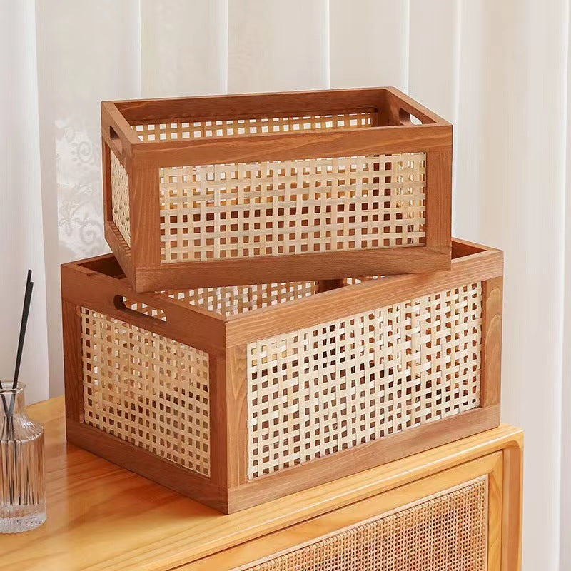 No.2545 retro solid wood storage basket storage box toy jewelry wooden drawer storage box