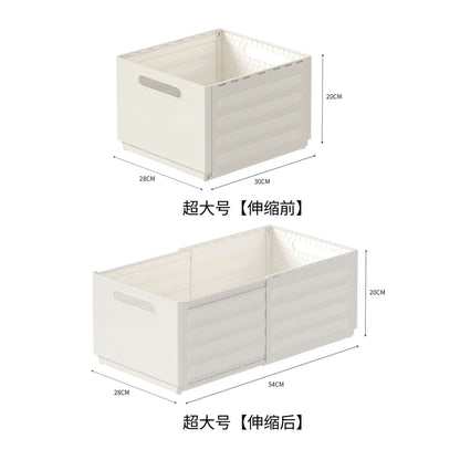 No.WYS8648 Retractable right angle storage box pull-out plastic storage basket multi-size stackable storage drawer box