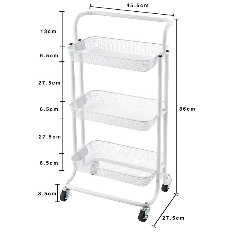 No.YG99廚房小推車置物架 衛浴可移動簡易收納架 廚房整理架 客廳收納手推車