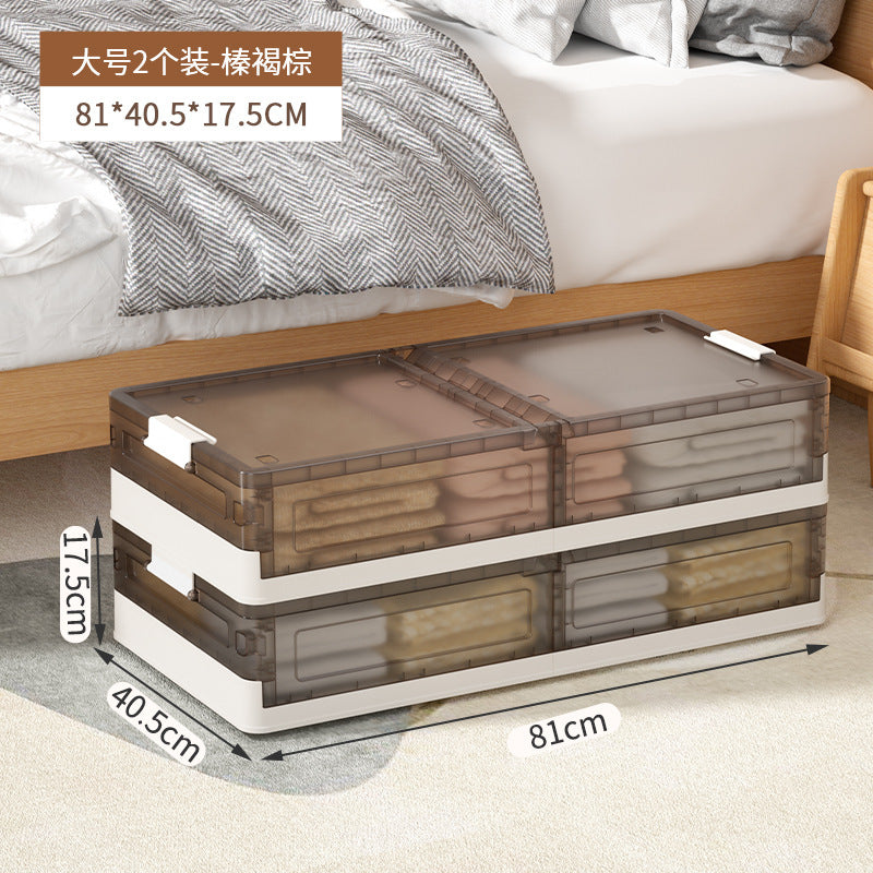 No. A-HE076 Light luxury household large-capacity clothing bed box under the bed to store clothes and quilts with wheels organizing box dust-proof folding bed box storage box