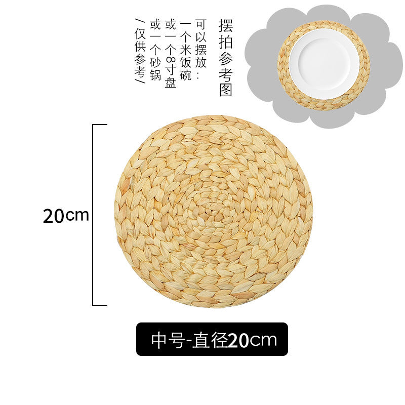 No.YR99 gourd straw woven placemat hand-woven placemat heat-proof anti-scald coaster dish mat casserole mat