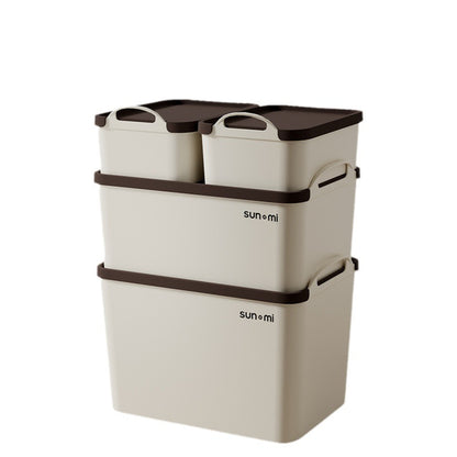 No.S0450-S0453 retro cream style portable plastic storage box with lid, storage box plastic box