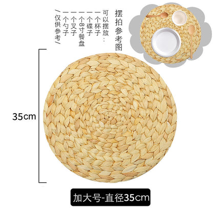 No.YR99 gourd straw woven placemat hand-woven placemat heat-proof anti-scald coaster dish mat casserole mat