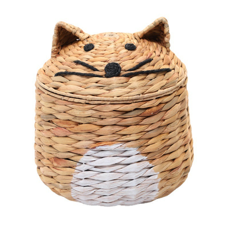 No.HLCKTK cute gourd grass woven storage basket rattan storage box