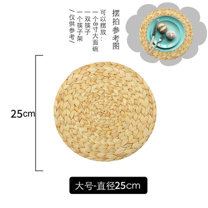 No.YR99 gourd straw woven placemat hand-woven placemat heat-proof anti-scald coaster dish mat casserole mat