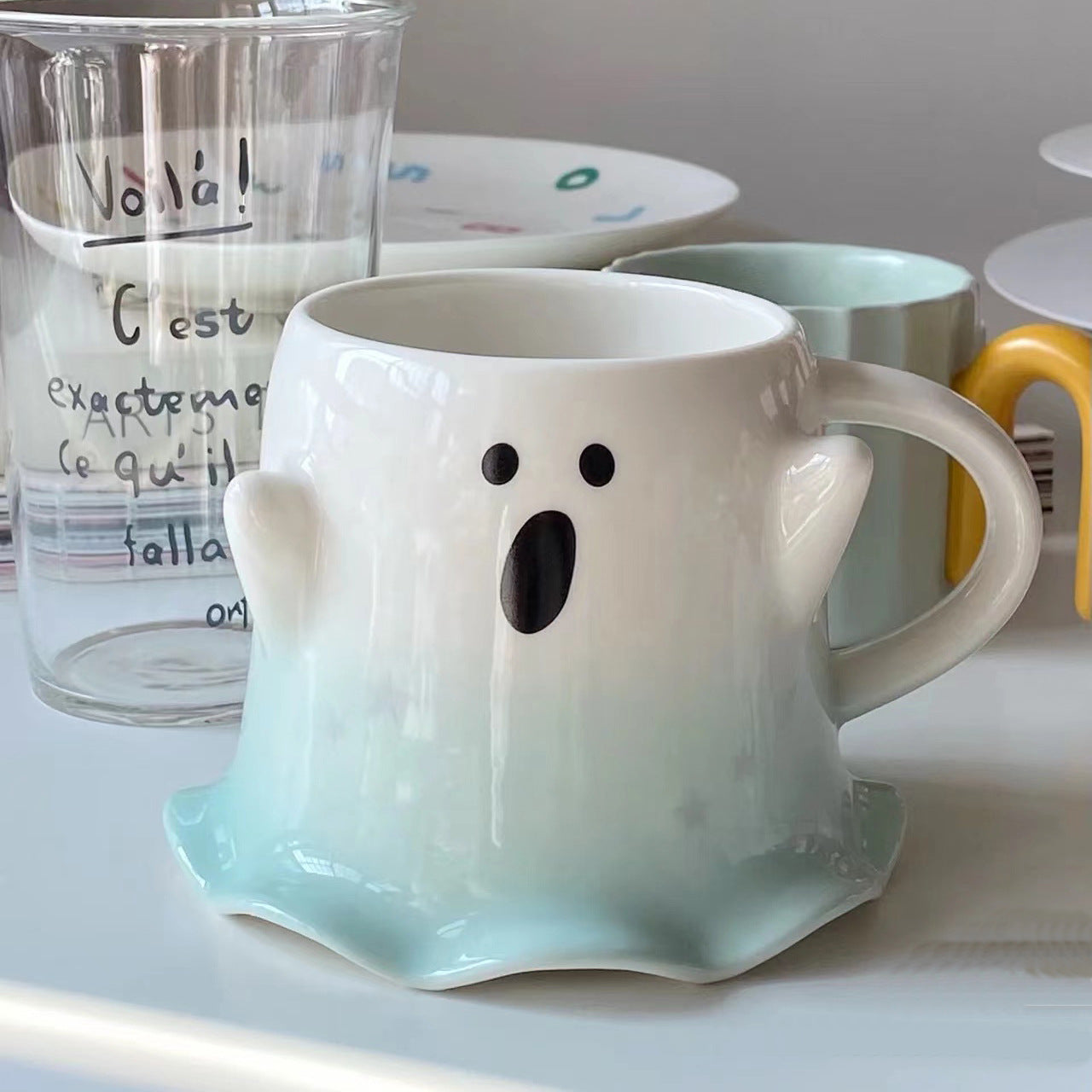 No.A168864545 Halloween Christmas Water Cup Elf Mug Gift Cup Souvenir Christmas Gift Cute Ghost Water Cup