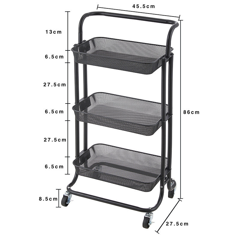 No.YG99廚房小推車置物架 衛浴可移動簡易收納架 廚房整理架 客廳收納手推車