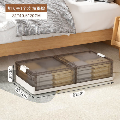 No. A-HE076 Light luxury household large-capacity clothing bed box under the bed to store clothes and quilts with wheels organizing box dust-proof folding bed box storage box