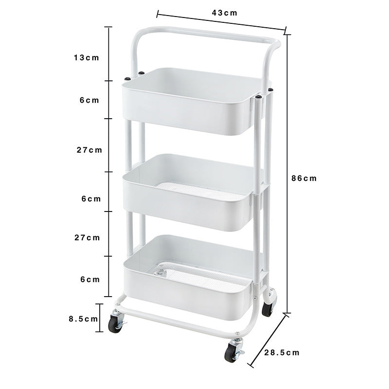 No.YG99廚房小推車置物架 衛浴可移動簡易收納架 廚房整理架 客廳收納手推車