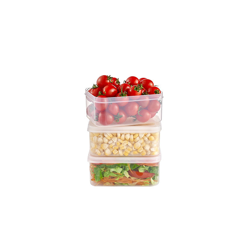 No.1129 Mini Refrigerator Plastic Sealed Fresh Box with Lid 【3 pcs】