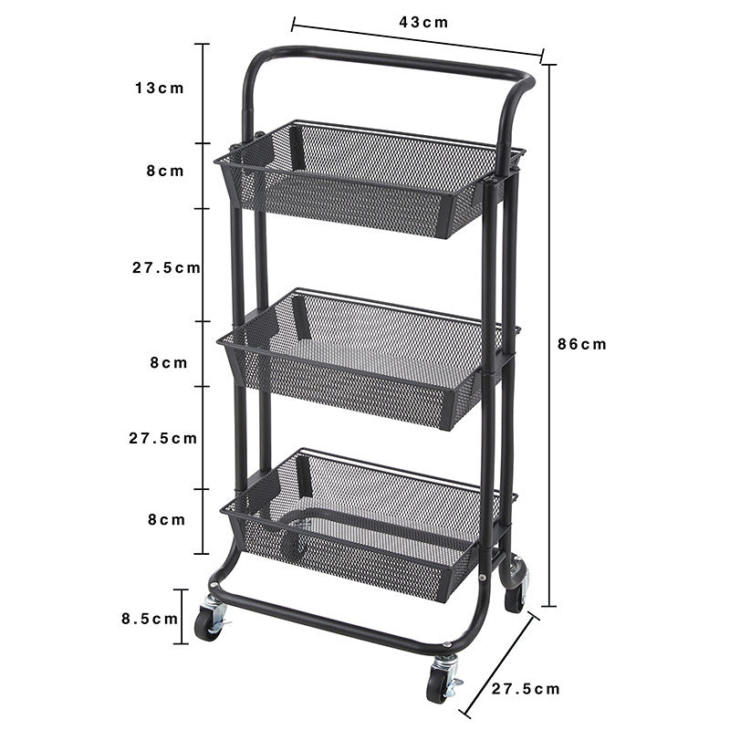 No.YG99廚房小推車置物架 衛浴可移動簡易收納架 廚房整理架 客廳收納手推車