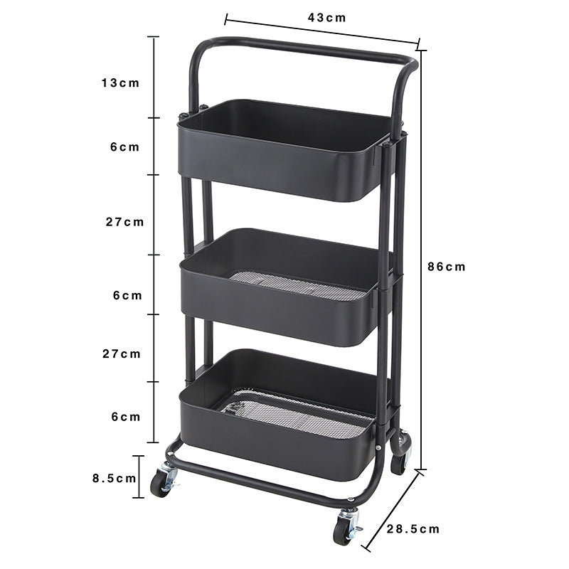 No.YG99廚房小推車置物架 衛浴可移動簡易收納架 廚房整理架 客廳收納手推車