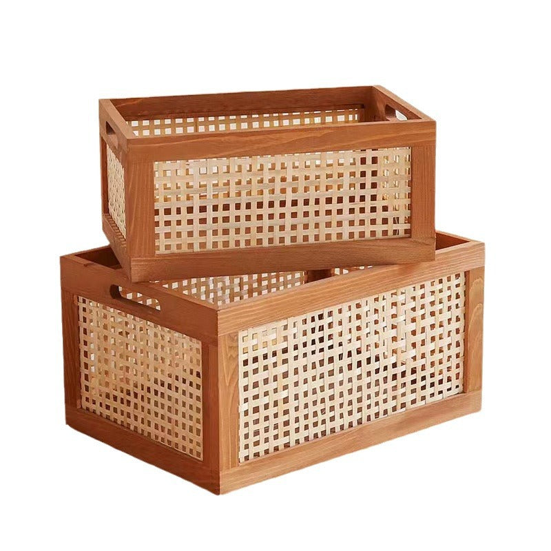 No.2545 retro solid wood storage basket storage box toy jewelry wooden drawer storage box