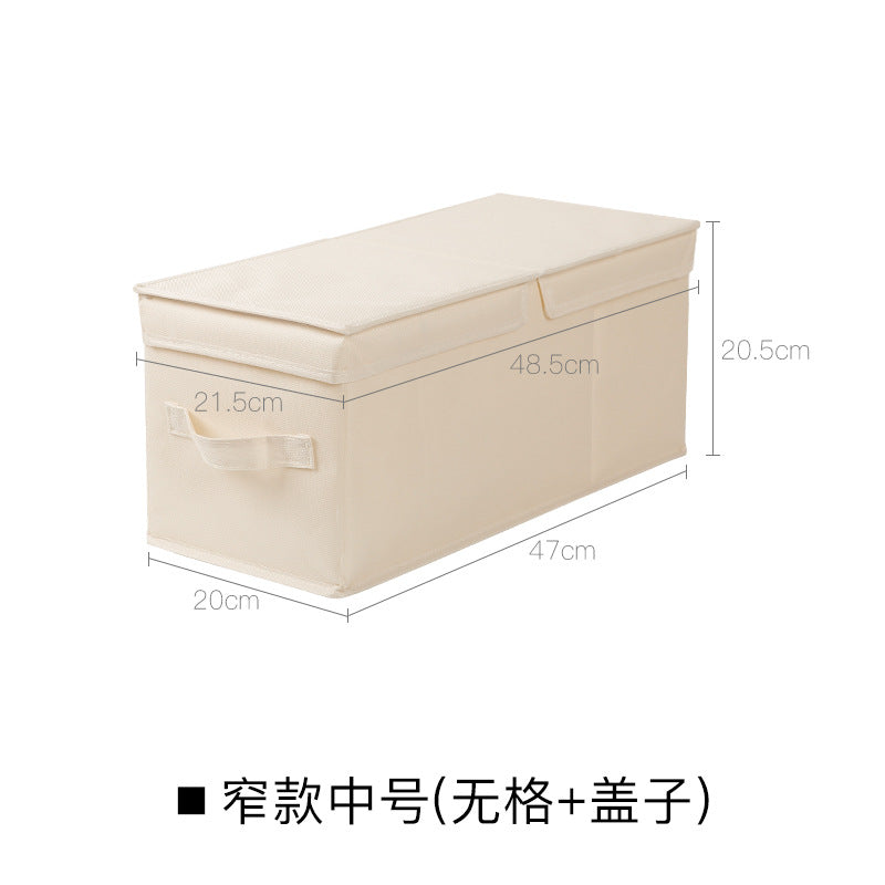 No.968088 Oxford cloth gridless storage box household wardrobe clothing clothes pants fabric foldable large storage box storage box length 47cm