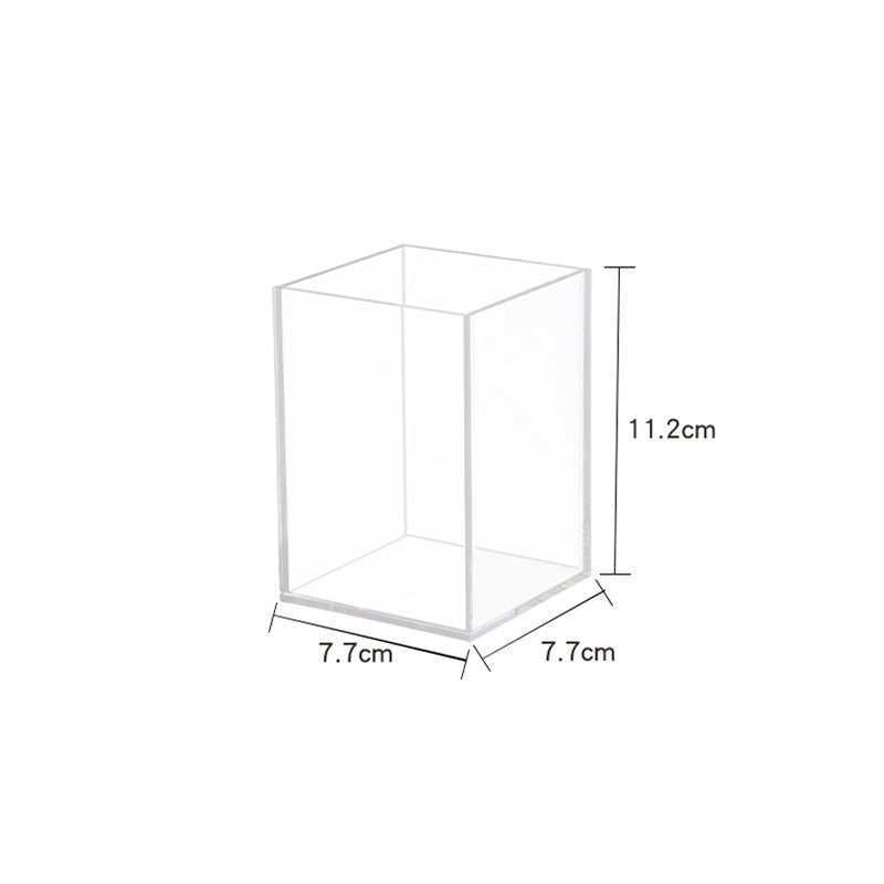 No.Cy21-0029亞克力筆筒 透明桌面收納盒 簡約長方形辦公文具整理盒 化妝刷收納 化妝掃收納（2個起賣）