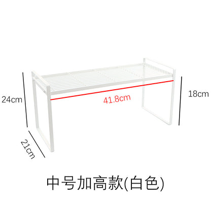 No. SYR-3008廚房分層置物架 調料品收納架 櫥櫃分隔分層架 碗碟瀝水架