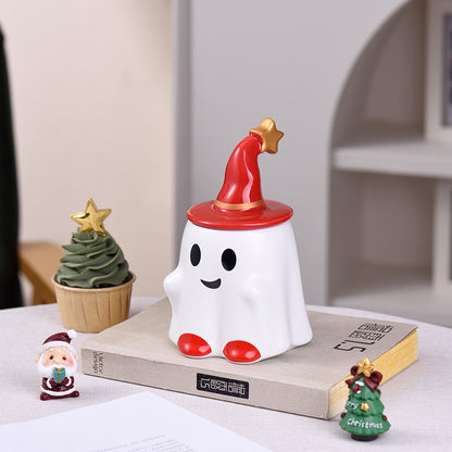 No. AL715784163808 Halloween Water Cup Ghost Mug Creative Cartoon Ceramic Cup Cute Ghost Cup Christmas Mug