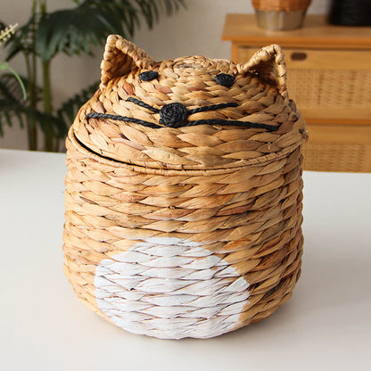 No.HLCKTK cute gourd grass woven storage basket rattan storage box