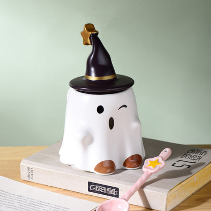 No. AL715784163808 Halloween Water Cup Ghost Mug Creative Cartoon Ceramic Cup Cute Ghost Cup Christmas Mug